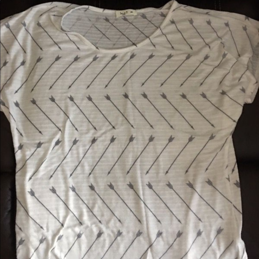 Love-J Arrows White Top Blouse